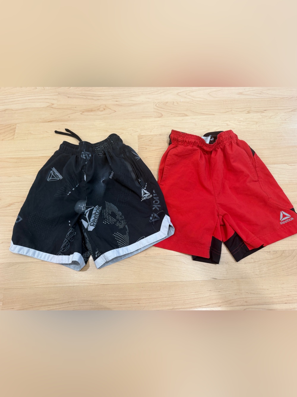 Reebok Kids Red and Black Active Shorts Duo